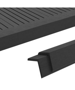 Profili Angolari per Decking in WPC 5 pz 170 cm Nero