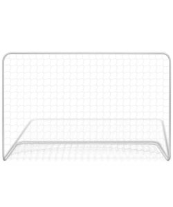 vidaXL Set Porta da calcio in acciaio 240 x 90 x 150 cm di alta