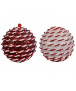 Sfera Candy 80 mm rosso bianco