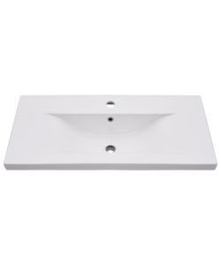 Lavabo da Incasso 81x39,5x18,5 cm in Ceramica Bianco