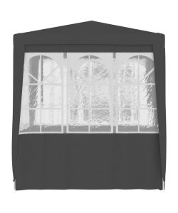 Gazebo Professionale con Pareti 2,5x2,5 m Antracite 90 g/m