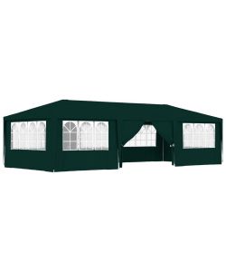 Gazebo Professionale con Pareti 4x9 m Verde 90 g/m