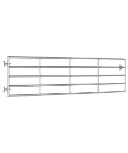 Cancello da Giardino in Acciaio 5 Sbarre (115-300)x90cm Argento