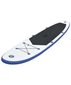 Set Tavola da SUP e Surf Gonfiabile Blu e Bianco