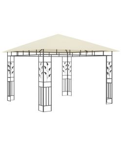 Gazebo con Zanzariera 3x3x2,73 m Crema 180 g/m