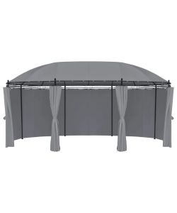 Gazebo con Tende 520x349x255 cm Antracite