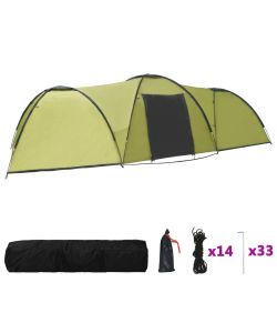 Tenda Igloo da Campeggio 650x240x190 cm per 8 Persone Verde