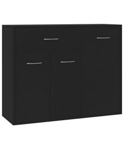 Credenza Nera 88x30x70 cm in Truciolato