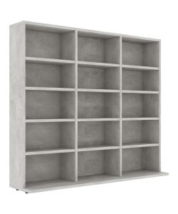 Armadio Porta CD Grigio Cemento 102x23x89,5 cm in Truciolato