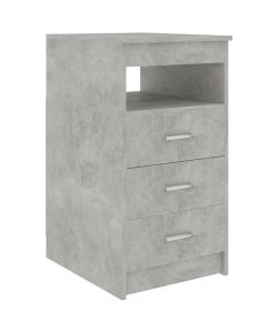 Cassettiera Grigio Cemento 40x50x76 cm in Legno Multistrato