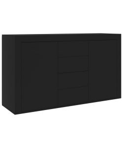 Credenza Nera 120x36x69 cm in Truciolato