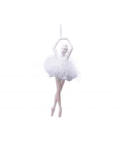 Decoro ballerina 7,5x17,5 cm colori bianco