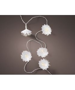 20 luci led luce bianca decorazione fiore 3,8m