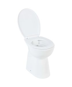 WC Sospeso con Design Senza Bordi 7 cm Pi Alto Ceramica Bianca