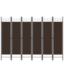 Paravento a 6 Pannelli Marrone 240x180 cm