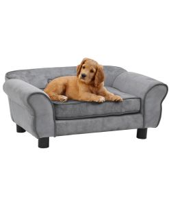 Divano per Cani Grigio 72x45x30 cm in Peluche