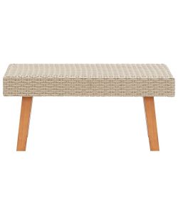 Tavolino da Giardino in Polyrattan Beige