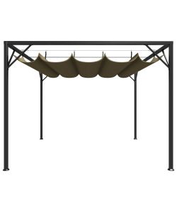 Gazebo da Giardino con Tetto Retrattile 3x3 m Talpa 180 g/m