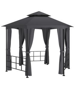 Gazebo con Pareti Laterali 3,1x2,7 m Antracite