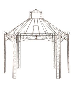 Padiglione da Giardino Marrone Anticato 400x258x378 cm in Ferro