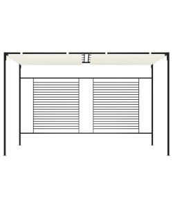 Gazebo con Tetto Retrattile 3x4x2,3 m Crema 180 g/m