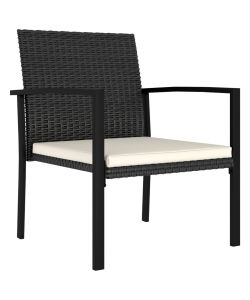 Sedie da Pranzo per Giardino 4 pz in Polyrattan Nero 315111