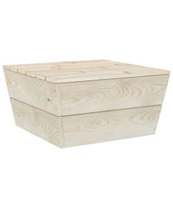 Tavoli da Giardino 2 pz 60x60x30cm in Legno di Abete Impregnato