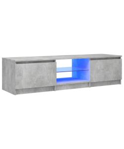 Mobile Porta TV con Luci LED Grigio Cemento 140x40x35,5 cm