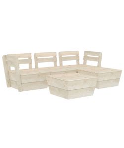 Set Divani da Giardino su Pallet 5 pz in Legno Abete Impregnato 3063715