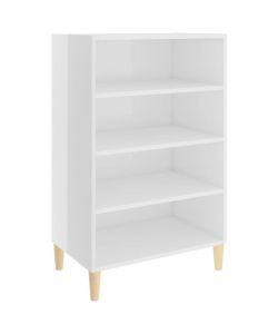 Credenza Bianco Lucido 57x35x90 cm in Truciolato