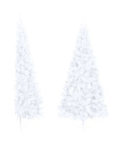 Albero di Natale Artificiale a Met Supporto Bianco 240 cm PVC