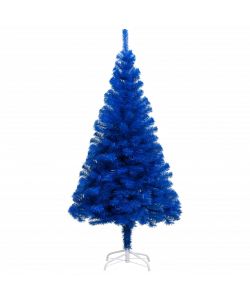 Albero di Natale Artificiale con Supporto Blu 240 cm PVC