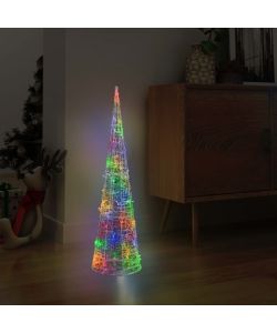 Piramide Decorativa Cono di Luce LED Acrilico Colorata 90 cm