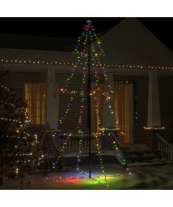 Albero di Natale a Cono 360 LED per Interni Esterni 143x250 cm