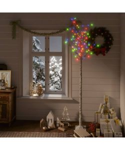 Albero Natale 200 LED 2,2m Salice Colorato Interno Esterno