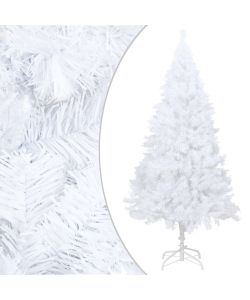 Set Albero Natale Artificiale LED e Palline Bianco 150cm PVC