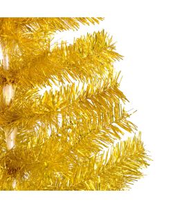 Set Albero Natale Artificiale con LED e Palline Oro 210 cm PET