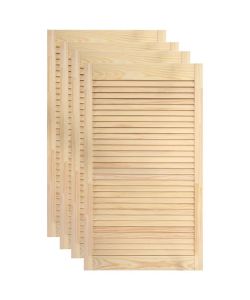 Ante a Lamelle 4 pz in Legno Massello di Pino 99,3x49,4 cm