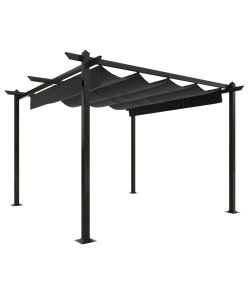 Pergola da Giardino con Tetto Retrattile 3x3 m Antracite