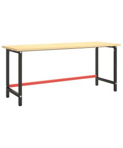 Telaio Banco da Lavoro Nero e Rosso Opaco 180x57x79 cm Metallo