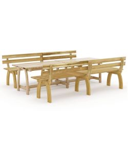 Set da Pranzo da Giardino BIG in Legno di Pino Impregnato