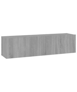 Mobile Muro TV Grigio Sonoma 120x30x30cm Legno Ingegnerizzato