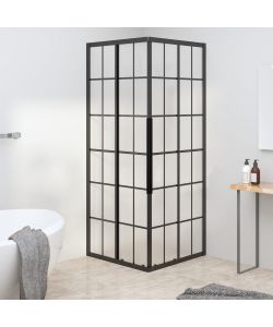 Cabina Doccia ESG Smerigliato 70x70x180 cm Nera