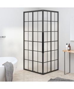 Cabina Doccia ESG Smerigliato 90x70x180 cm Nera