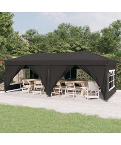 Tenda per Feste Pieghevole con Pareti Laterali Antracite 3x6 m