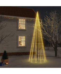 Albero di Natale con Puntale Bianco Caldo 732 LED 500 cm