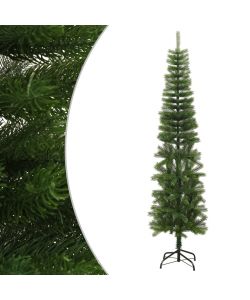 Albero di Natale Artificiale Sottile con Base 240 cm PE