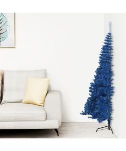 Albero di Natale Artificiale a Met con Supporto Blu 150 cm PVC