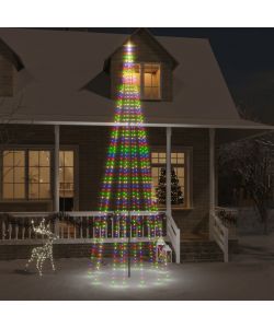 Albero di Natale Pennone Colorato 732 LED 500 cm