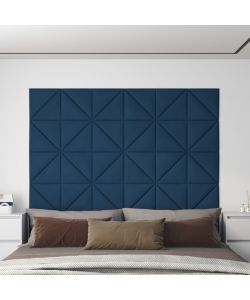 Pannelli Murali 12 pz Blu 30x30 cm in Velluto 0,54 mq